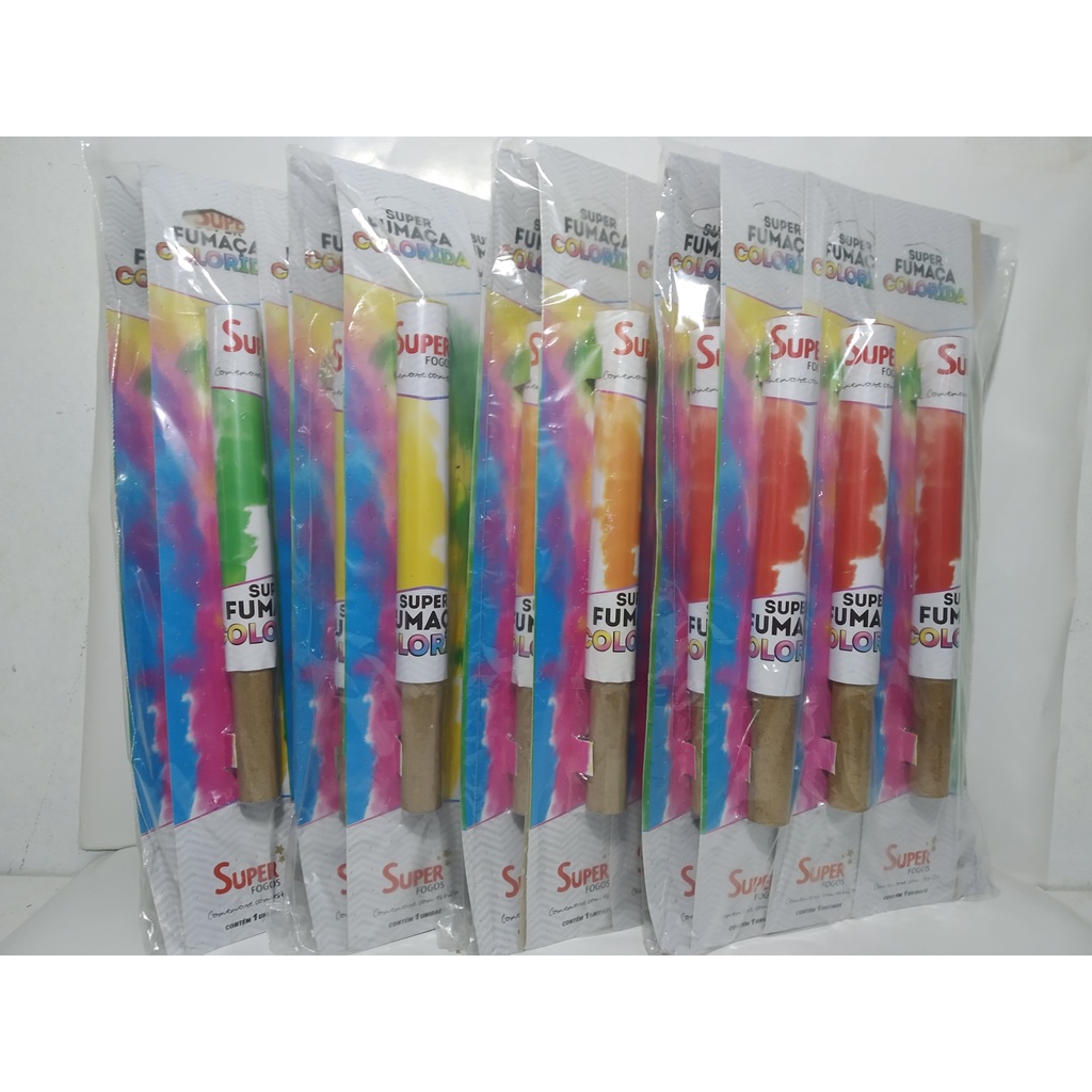Bastão Fumaça Colorida - Festas Futebol Sinalizadores Diversas Cores