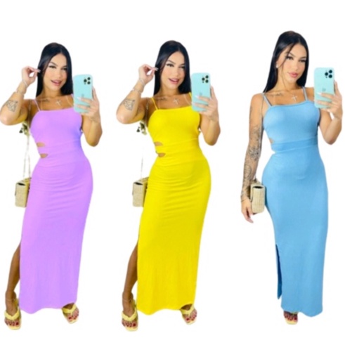 kit-com-2-vestido-feminino-canelado-top-longo-de-alcinha-com-fenda