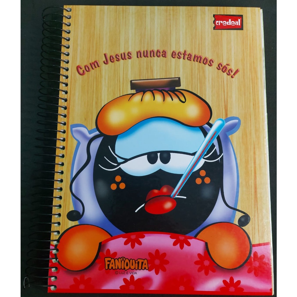 Caderno capa dura 200 folhas 10 matérias 200x275 vintage