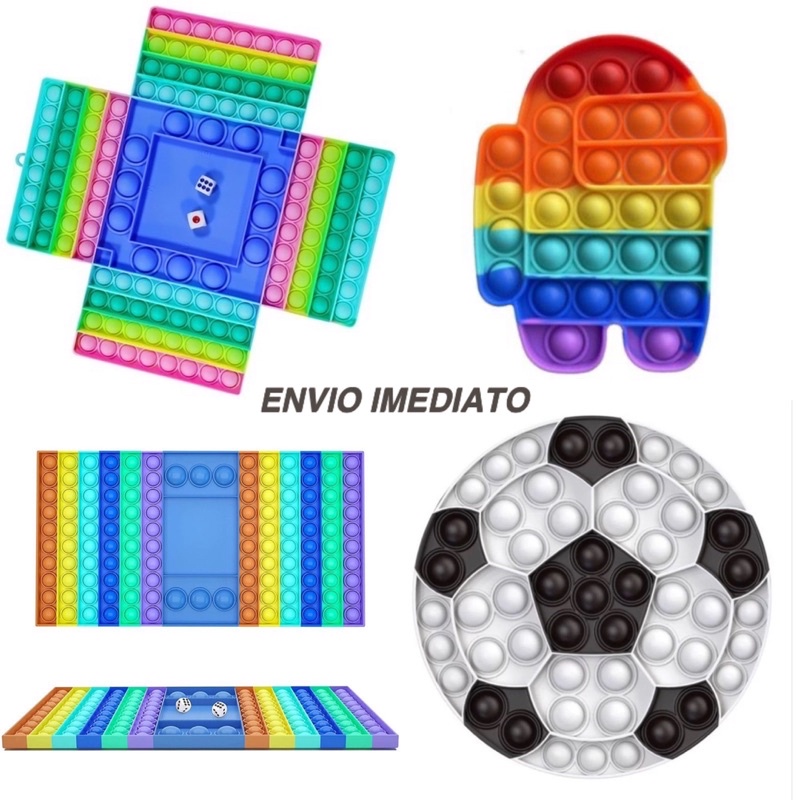 Pop It Fidget Toy Enorme Campo De Futebol Com Dado Antistres