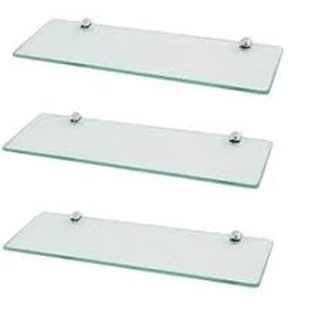 Prateleiras Vidro Transparente de 50x15 cm 3 Peças