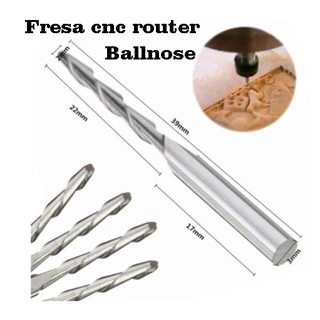 Fresa cnc router ballnose entalhe (2x22mm) (1.5x6mm) Madeira, mdf, Acrilico, pvc.