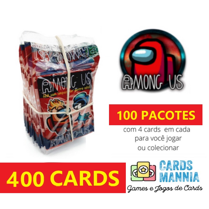 Kit 400 Cards Among Us 100 Pacotes Barato Impostor Jogo Coleção