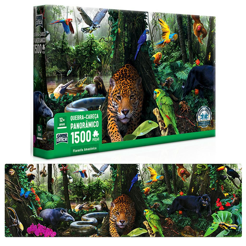 Quebra cabeças 1500 peças Floresta Amazônica panorâmico - Puzzle