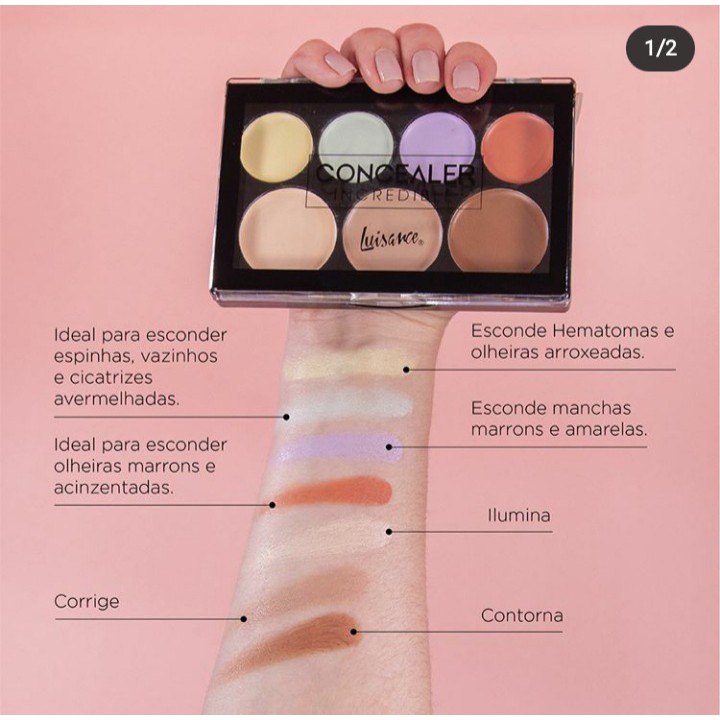 Paleta De Corretivo Colorida Concealer Luisance