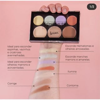 Paleta De Corretivo Colorida Concealer Luisance