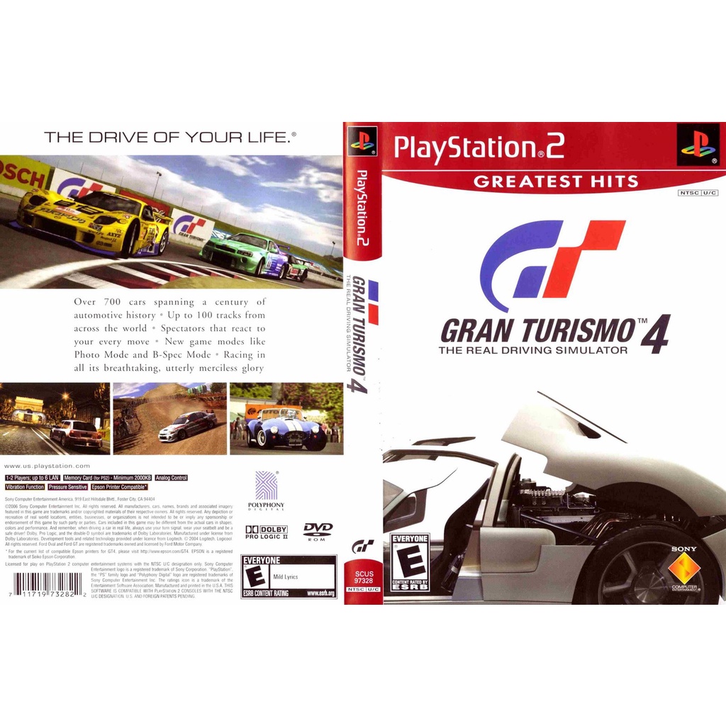 Gran Turismo 4 Sony Playstation 2 PS2 Polyphony Digital Dolby Pro Logic II