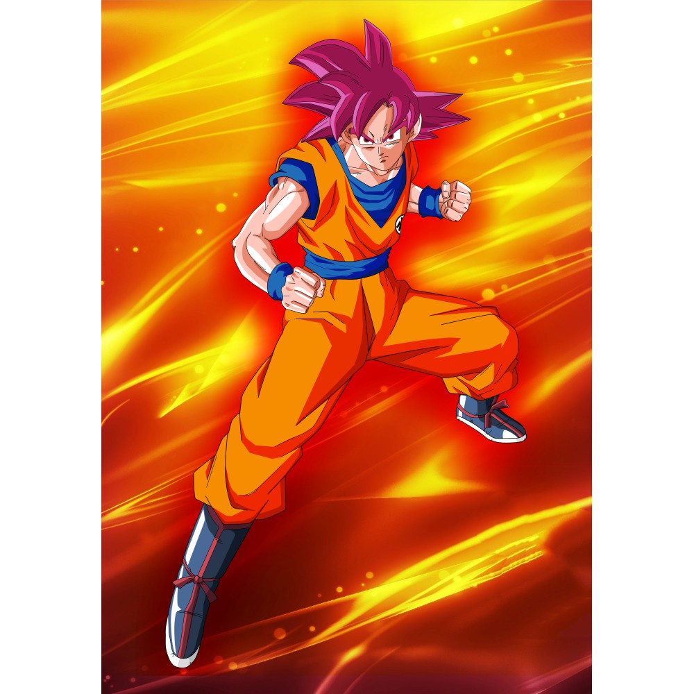 Placa Decorativa Goku criança e Goku adulto - Dragon Ball anime 20x30