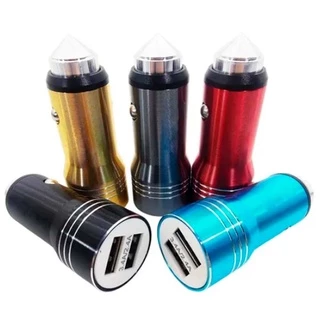 Kit 3 Carregadores Veicular Carro 2 Entradas Usb carregamento rápido Cores Variadas