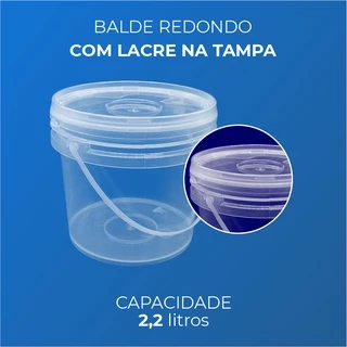 Balde 2,2 Litros transparente - Caixa 60und