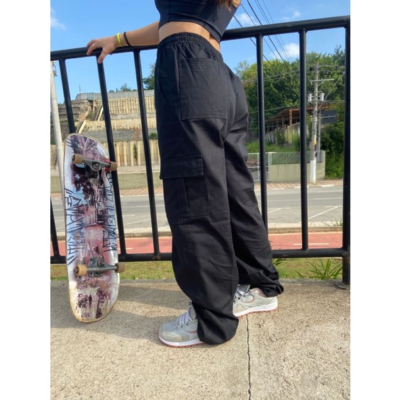 Calça hot sale preta skate