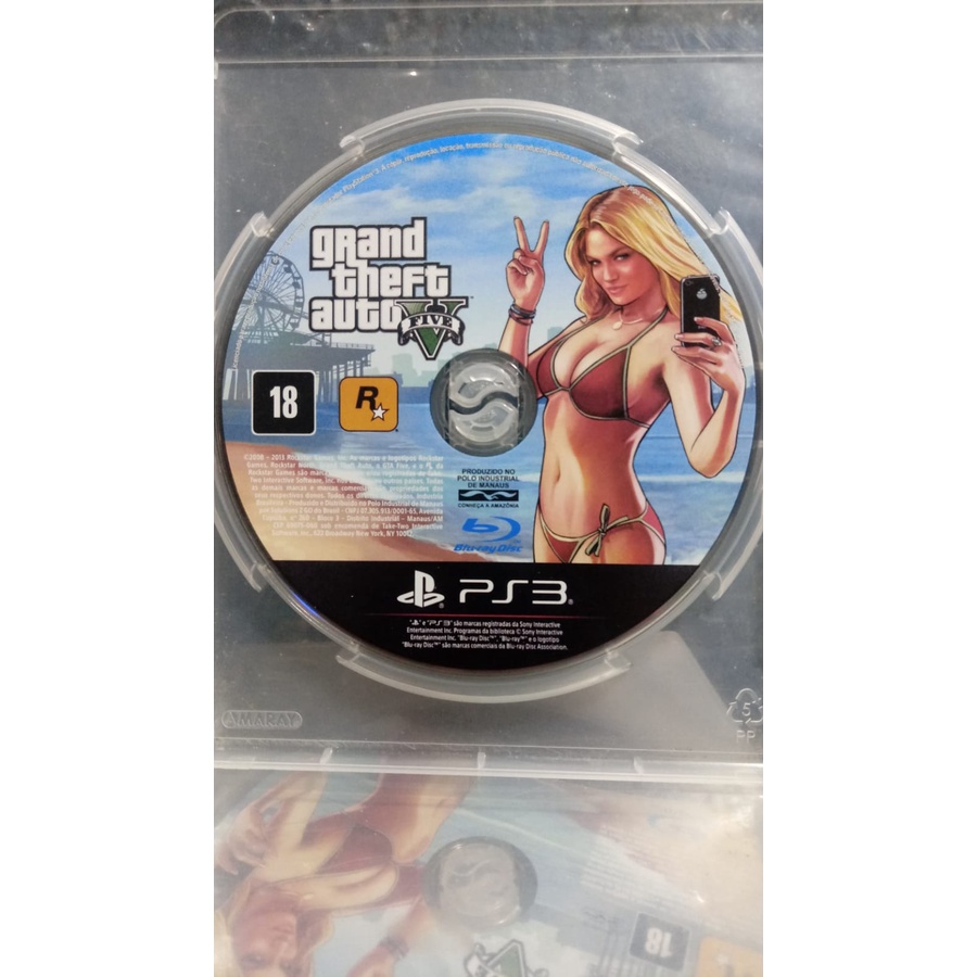 Jogo/CD Midia Fisica Playstation 3: Grand Theft Auto Five em