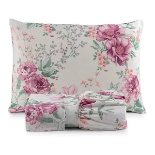 Jogo Lençol Casal Padrão 3pçs Box 200 Fios Toque Aveludado em Oferta na Shopee