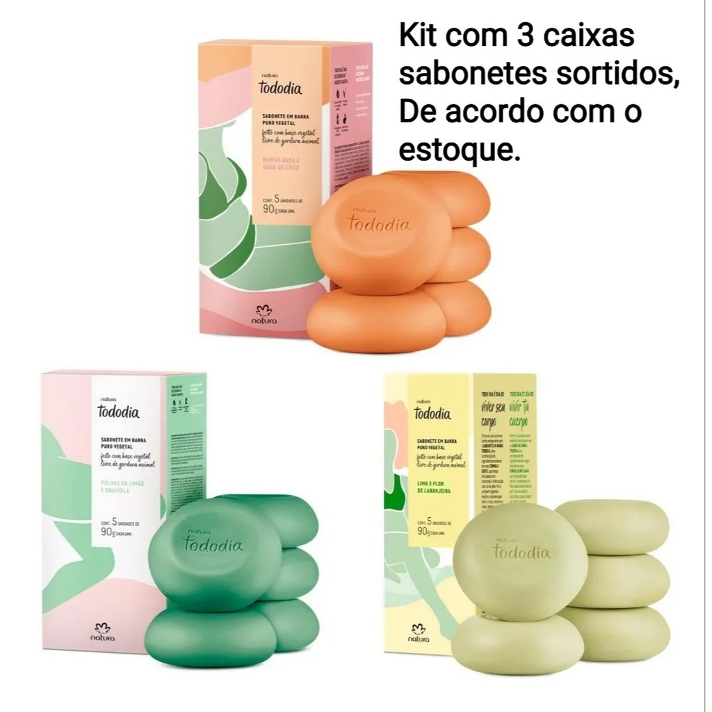 Kit Caixas De Sabonete Em Barra Natura Todo Dia G Shopee Brasil