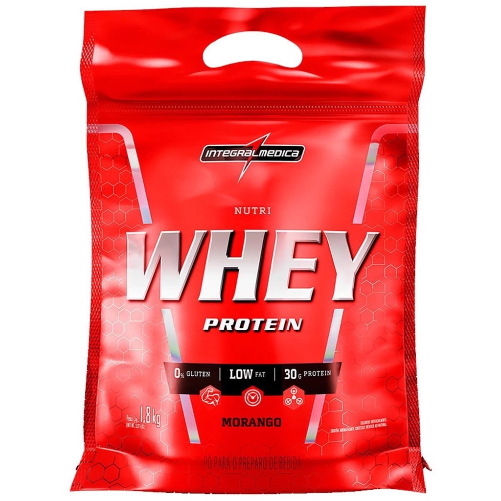 Nutri Whey Protein Morango – Integralmédica – 1,8Kg