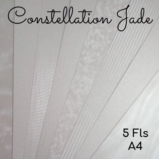 Papel Perolado Constellation Jade 215g (5 Fls A4) Fedrigoni Metalizado Perolizado p/ Convite