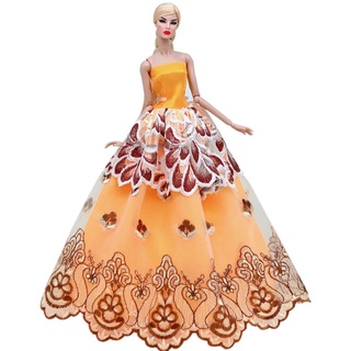 Compre Vestido de casamento de renda colorida para boneca barbie