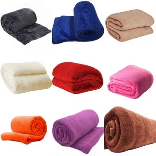 Cobertor, Manta ou Mantinha de Pelúcia Plush Microfibra Casal Padrão - Cores Variadas