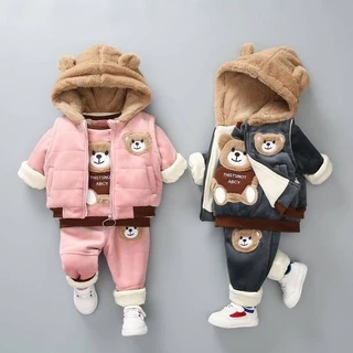 Outono inverno flanela pijamas recém-nascidos roupas do bebê menino conjunto de roupas para meninas da criança terno de pelúcia crianças casuais homewear