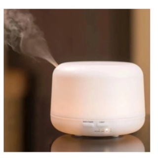 Umidificador Difusor Aromatizador 300ml Ultrassônico Estilo Branco com Led 7 cores com controle