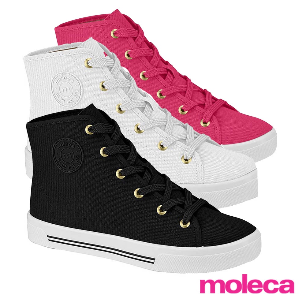 Tenis feminino cano alto hot sale moleca