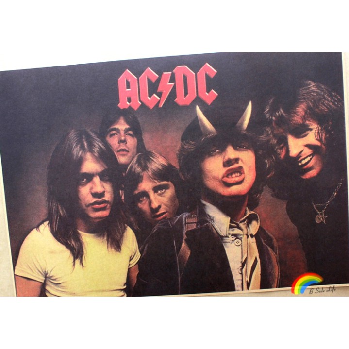 Pôster De Parede Ac/DC rock band Para Decoração De Casas | Shopee Brasil