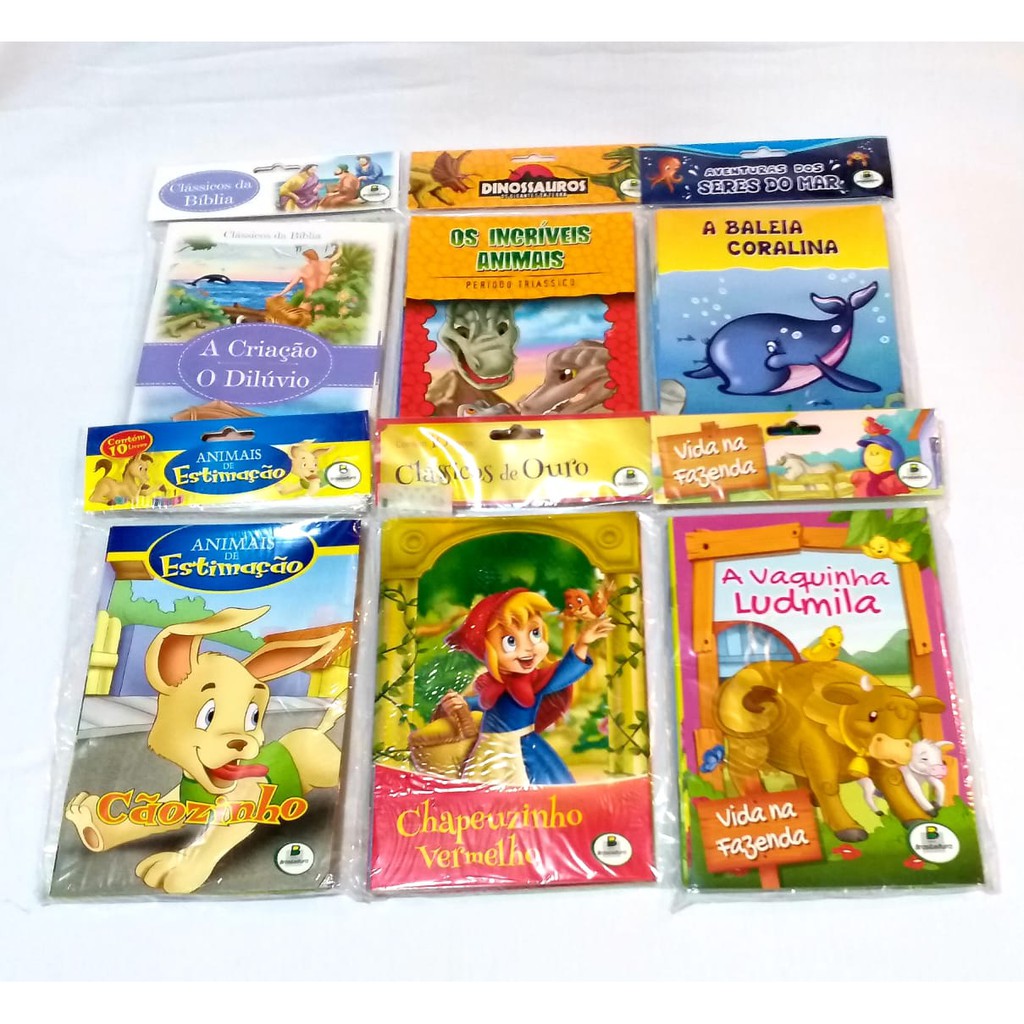 Kit de Livros Infantis com 60 unidades- Clássicos + Outros | Shopee Brasil