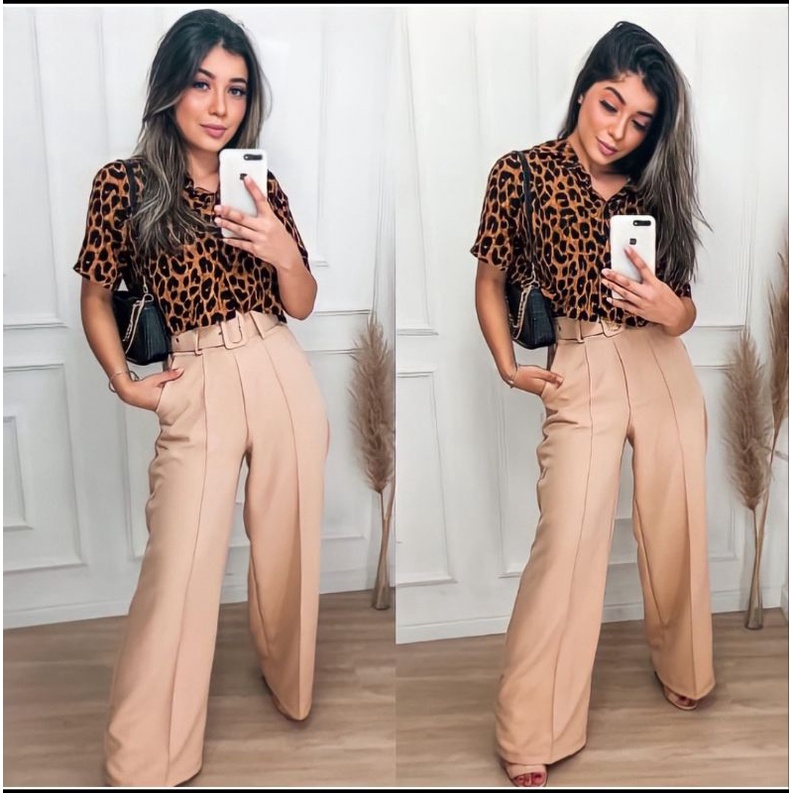 Calça pantalona moda sales 2019