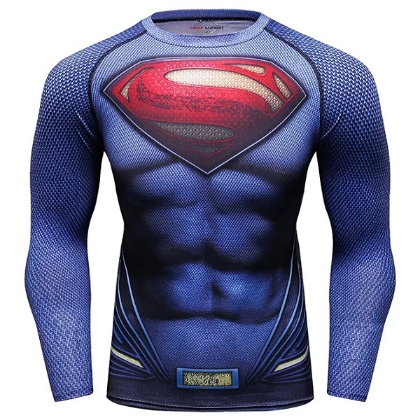 Camisa de Compressao Superman Classico Manga Longa