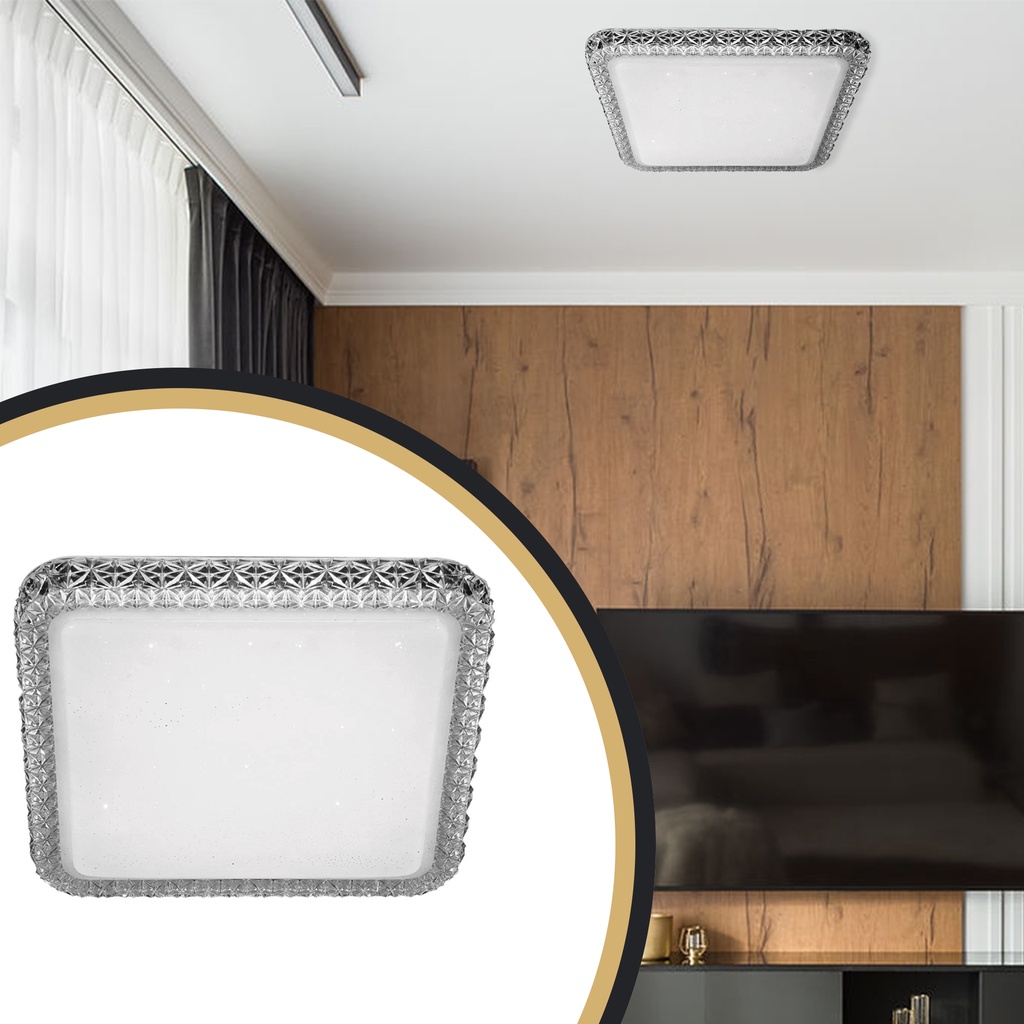 Plafon Shine AMARELA LED Quadrado 18w Blumenau Shopee Brasil