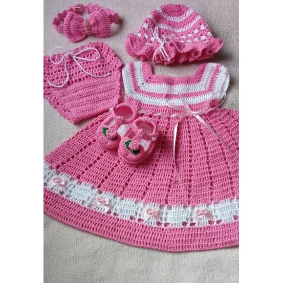 Vestido de croche infantil hot sale preço