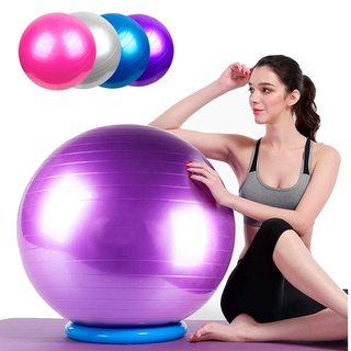 Bola de Pilates Suíça 65cm Para Exercicios Yoga Fitness - Roxo