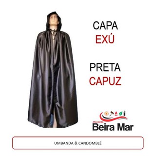 Capa De Exú Simples Com Capuz Umbanda E Candomblé