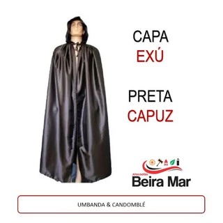 Capa De Exú Simples Com Capuz Umbanda E Candomblé