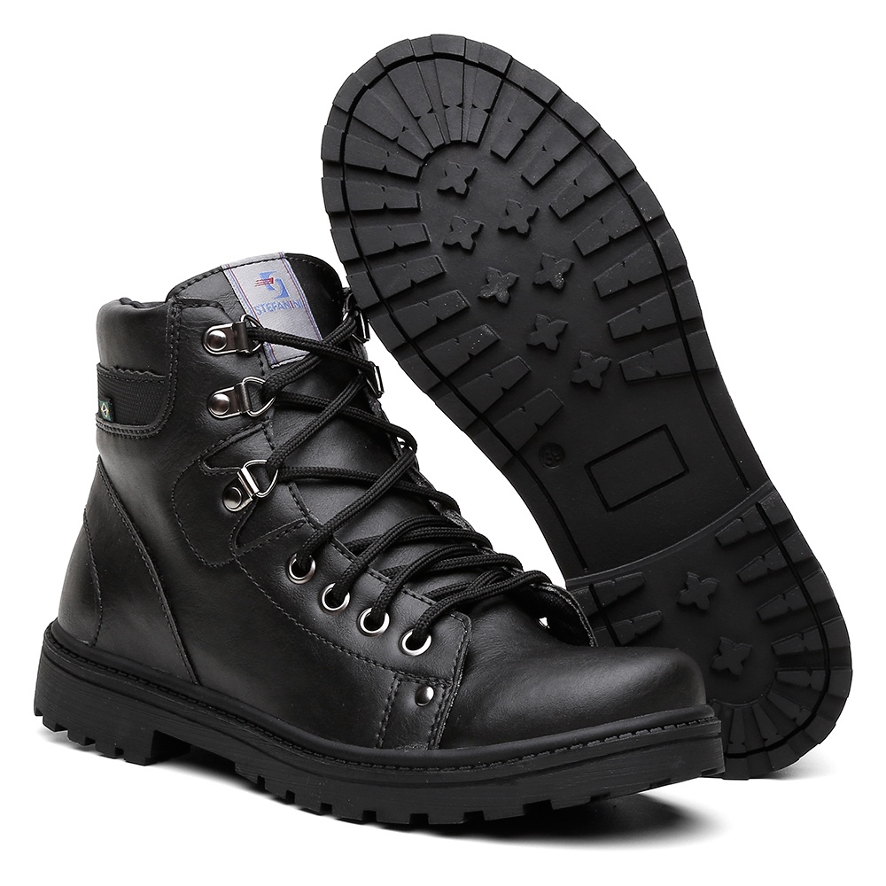 Bota Coturno Masculina Linha Premium 100%Couro REF: 1713 Oferta Relâmpago Promoção