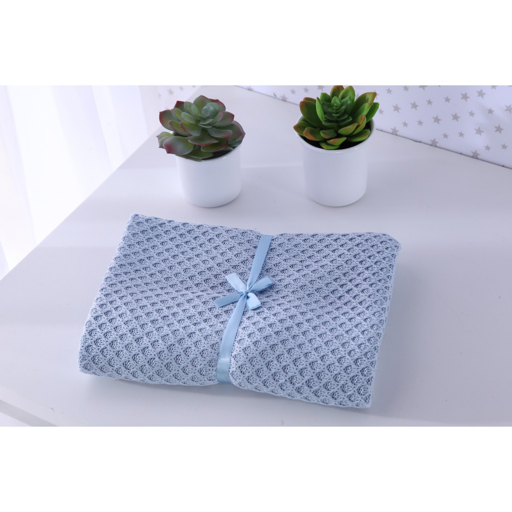 Manta De Tricot Para Bebe Menino E Menina 80 Cm Modelo Colmeia