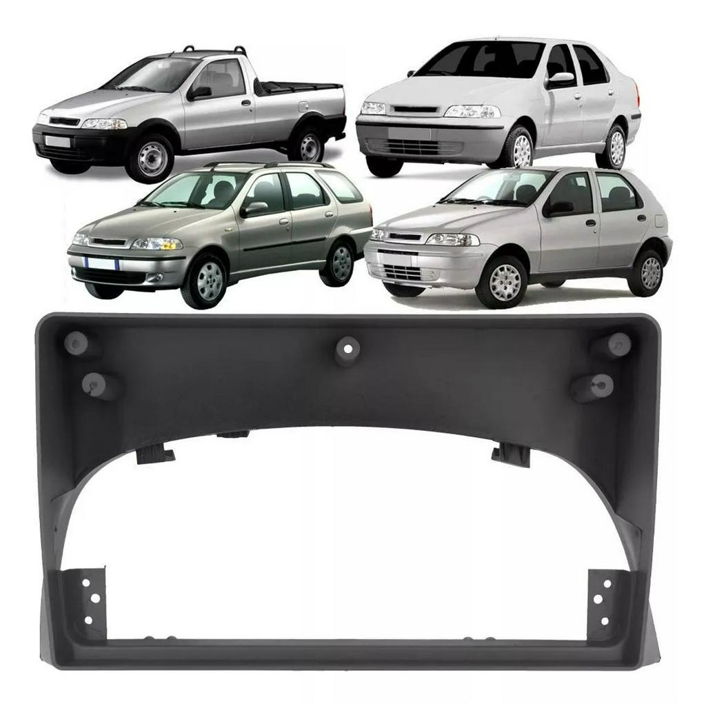 Moldura 2 Din Palio Strada Siena 1996 A 2005 9 Polegadas