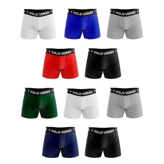 Kit com 10 Cuecas Box Boxer Revenda Roupas Masculinas Direto de Fábrica Original Polo Voker