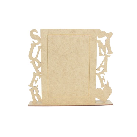 25 lembrancinhas dia das mães em mdf cru porta retrato super mãe em Oferta na Shopee