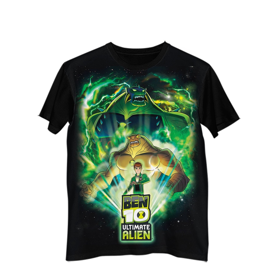 Ben 10 omniverse verde e preto T-Shirt t-shirt preto t camisa