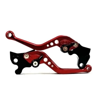 Manete Esportiva Regulagem Factor 125 150 Ybr Xtz 125 Vermelha Freio Lona Par
