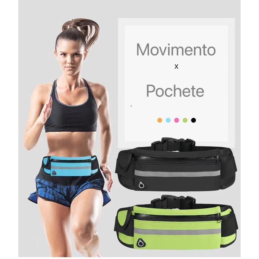 Pochete Fitness Corrida Academia Bike Porta Celular E Agua