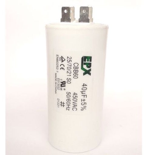 Capacitor Compressor E Lavadoras Cbb60 40uf 450v Permanente Shopee Brasil