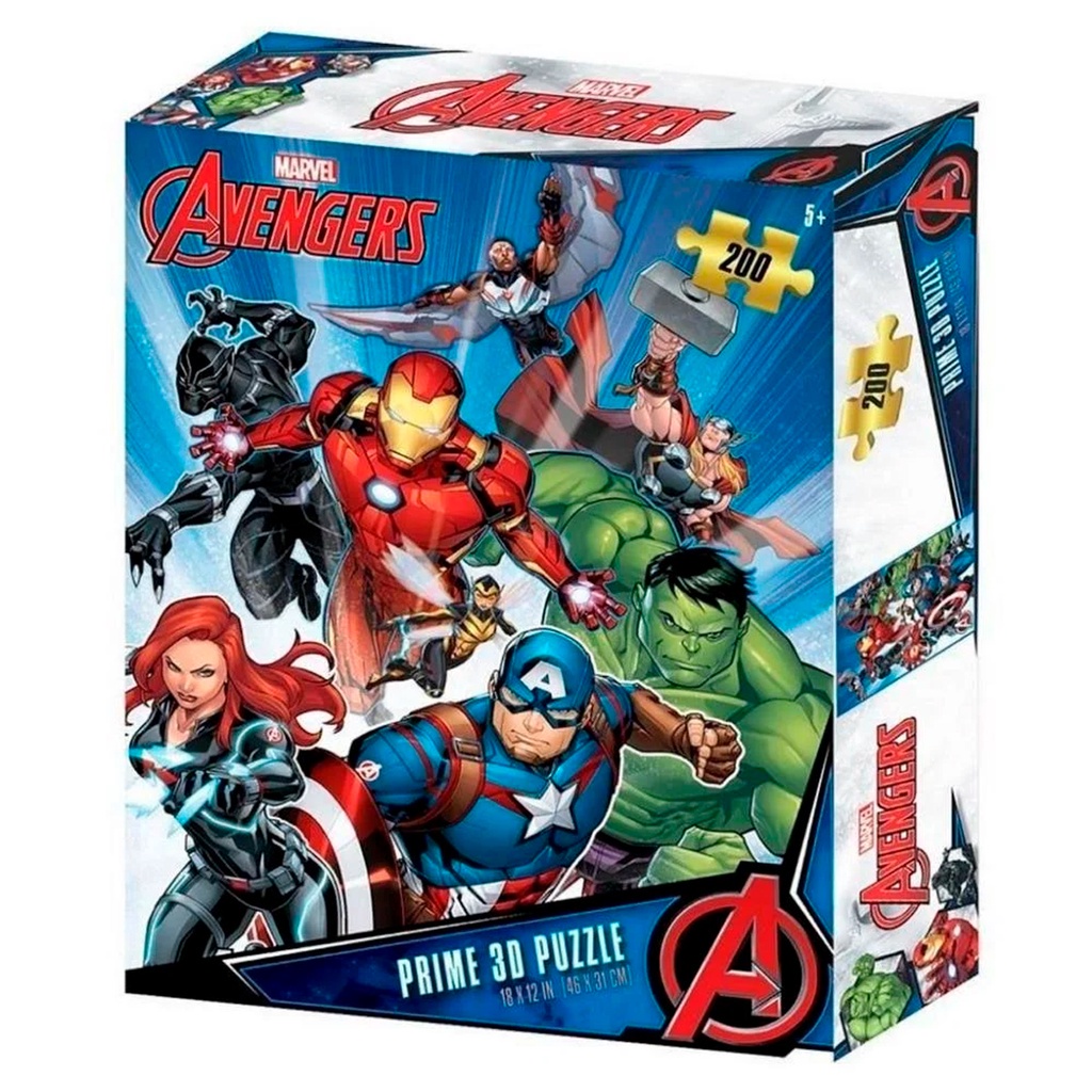 Quebra-Cabeça 3D Os Vingadores Zipper Box 200 Peças - BR1313 | Shopee ...