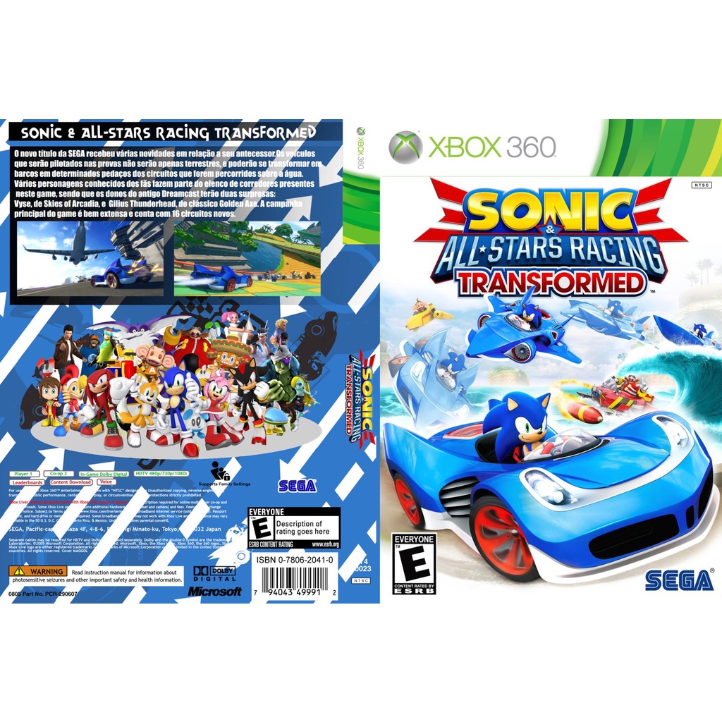 Sonic all stars racing shop transformed xbox 360 rgh