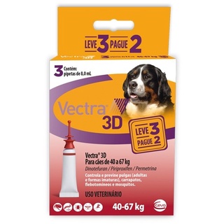 Combo Vectra 3D para Cães de 40 à 67kg - Compre 2 Leve 3