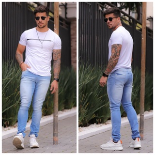 Calca jeans best sale skinny masculina