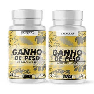 Ganho de Peso Aumento de Massa Corporal Natural 120 Cápsulas 500mg ENVIO IMEDIATO
