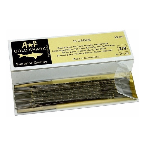 Serra Para Ourives 2/0 A&f Gold Shark Artesãos Joías 1 Dúzia