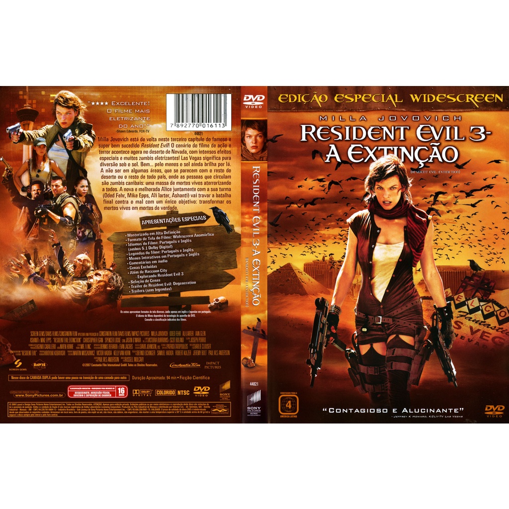 Resident Evil 3 a extincao Dvd original Lacrado | Shopee Brasil